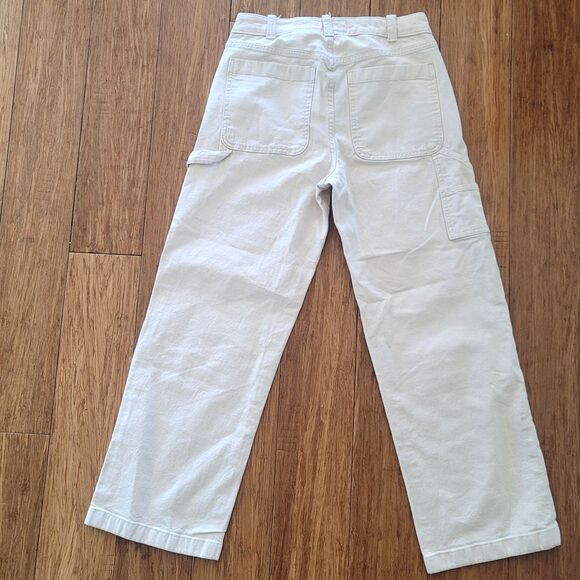 Abercrombie & Fitch Relaxed Fit Men's Size 28 x30 Baggy Work Wear Jean - Ivory - Picture 8 of 9